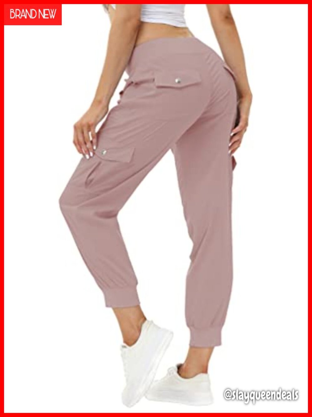 Women's Lightweight Hiking Cargo Pants Quick Dry Tapered Joggers Outdoor Travel
